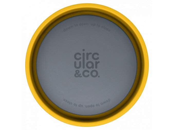 Vrchnák k termohrnčeku Circular&Co. (rCUP) žlto čierny 1