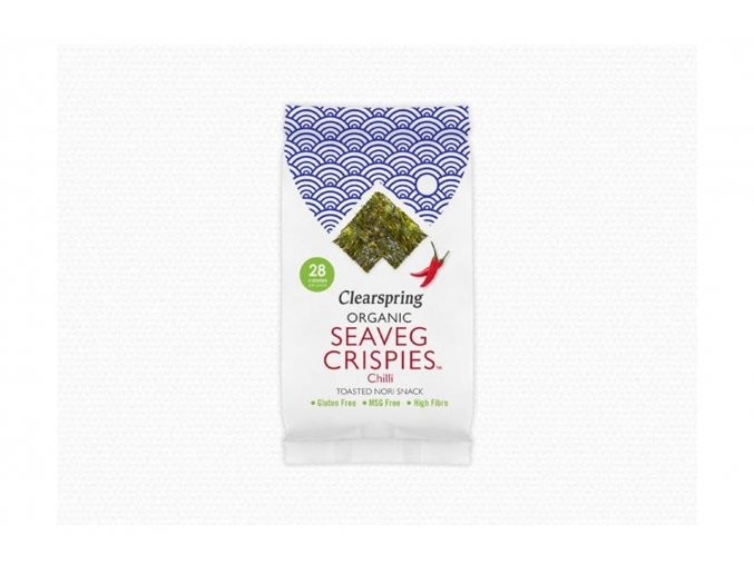Chrumkavé riasy Nori s chilli, Bio Clearspring 4 g
