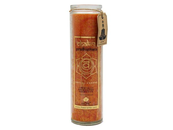 Arome Vysoka vonna svieca Chakra Kreativita vona orchidej a granatove jablko 320 g