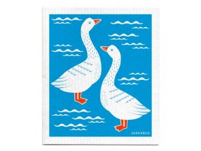 jangneus.com Turquoise Geese Dishcloth LowRes