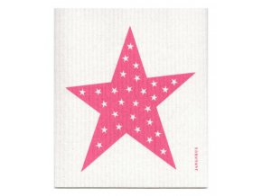 jangneus.com Pink Big Star Dishcloth LowRes