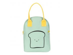 Fluf bag ZLU HBMT 30 zipper lunch bag happy bread mint product 001 Small