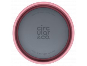 Vrchnák k termohrnčeku Circular&Co. (rCUP) ružovo čierny
