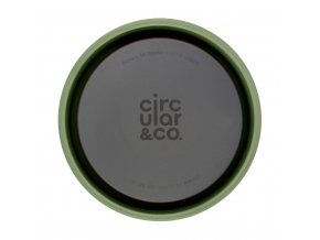 Vrchnák k termohrnčeku Circular&Co. (rCUP) zeleno čierny