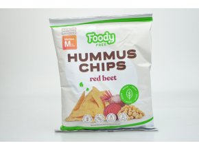 Humnusové chipsy s červenou repou, vegan FoodyFree 50 g