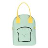 Fluf bag ZLU HBMT 30 zipper lunch bag happy bread mint product 001 Small