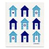 jangneus.com Turquoise Blue Beach Huts Dishcloth LowRes