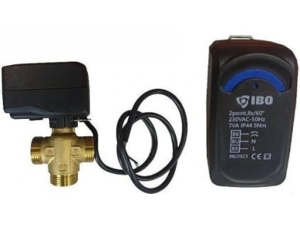 IBO MIX2,  zónový ventil DN25 so servopohonom IBO MIX2