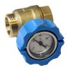 Guľový ventil s teplomerom G1 - Modrý