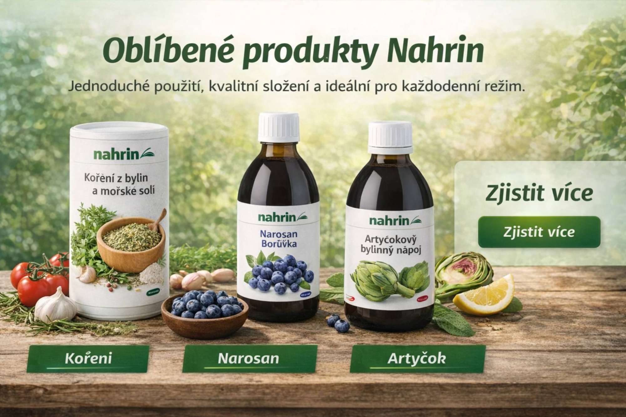 3 tipy na produkty Nahrin pro každodenní použití