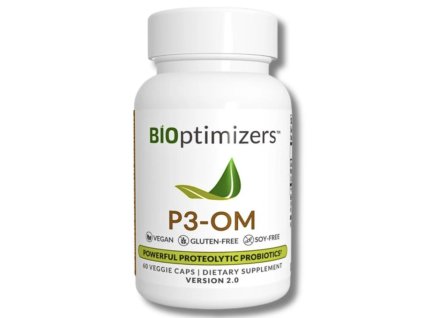 BIOptimizers P3-OM – Probiotikum a prebiotikum pro zdravý mikrobiom, 60 kapslí