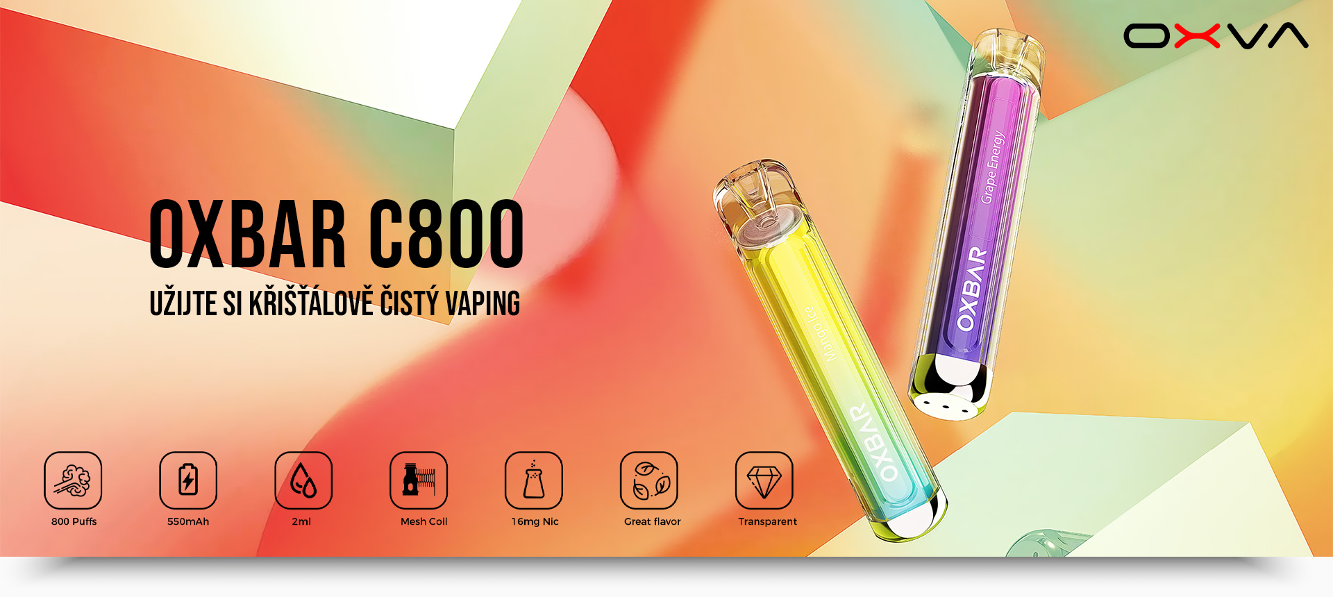 OXBAR C800 | Ekoskome.cz - elektronické cigarety