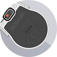 Aspire Zelos M80 integrovaná baterie 2600mAh dlouhá výdrž celodenní vapování