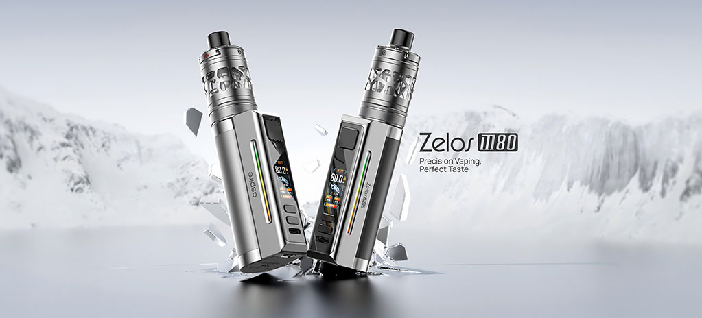 Aspire Zelos M80 prémiový design kovová konstrukce matný povrch industriální charakter