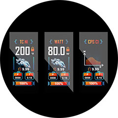 Aspire Zelos M80 uživatelské rozhraní pět režimů vapování ovládání