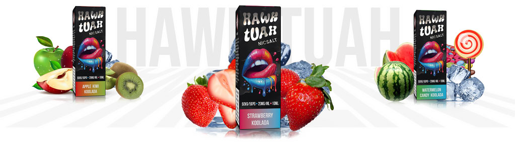Hawk Tuah Salt e-liquidy, banner.