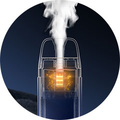 Innokin Endura V, produkce páry.