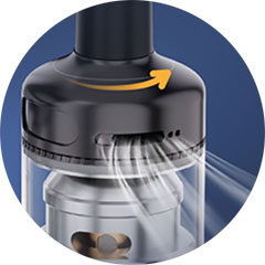 Nastavitelný airflow systém Zenith Nex tanku