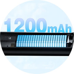 Výkonná baterie 1200 mAh v Lost Vape Ursa Nano 3 pro dlouhodobé vapování