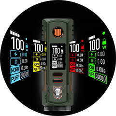 Mod Rayden 100 CS Limited Edition V2.0, displej.