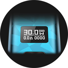 OXVA Xlim Classic Edition, OLED displej.