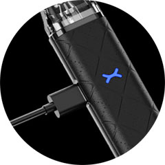 Vaporesso GTX ONE Mod, USB-C nabíjení a kapacita baterie.