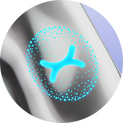 LED indikace baterie OXVA Xlim GO 2 ve tvaru X s hvězdným podsvícením