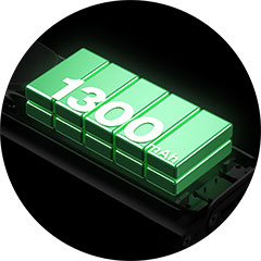 Výkonná baterie 1300 mAh s optimalizovaným power managementem