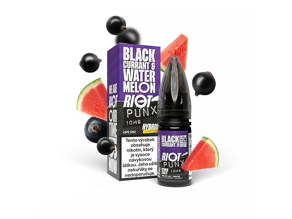 Riot SALT Hybrid - Blackcurrant Watermelon - 10mg, produktový obrázek.