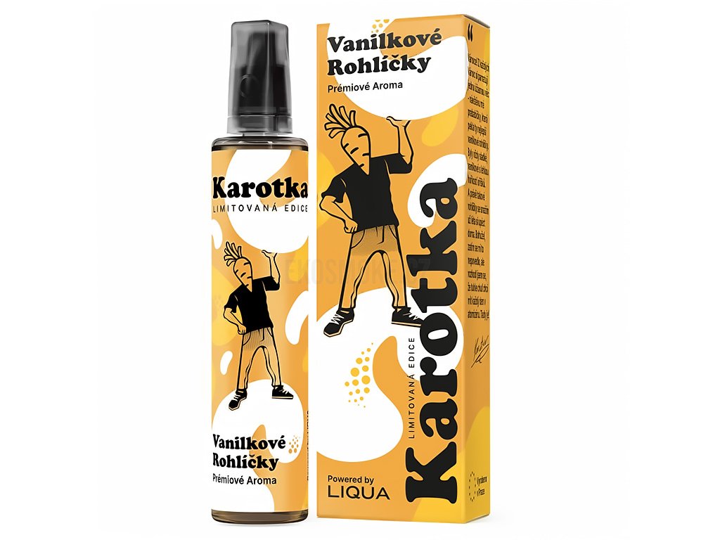 Liqua Mix&Go by Karotka - Vanilkové Rohlíčky - 12ml, produktový obrázek.