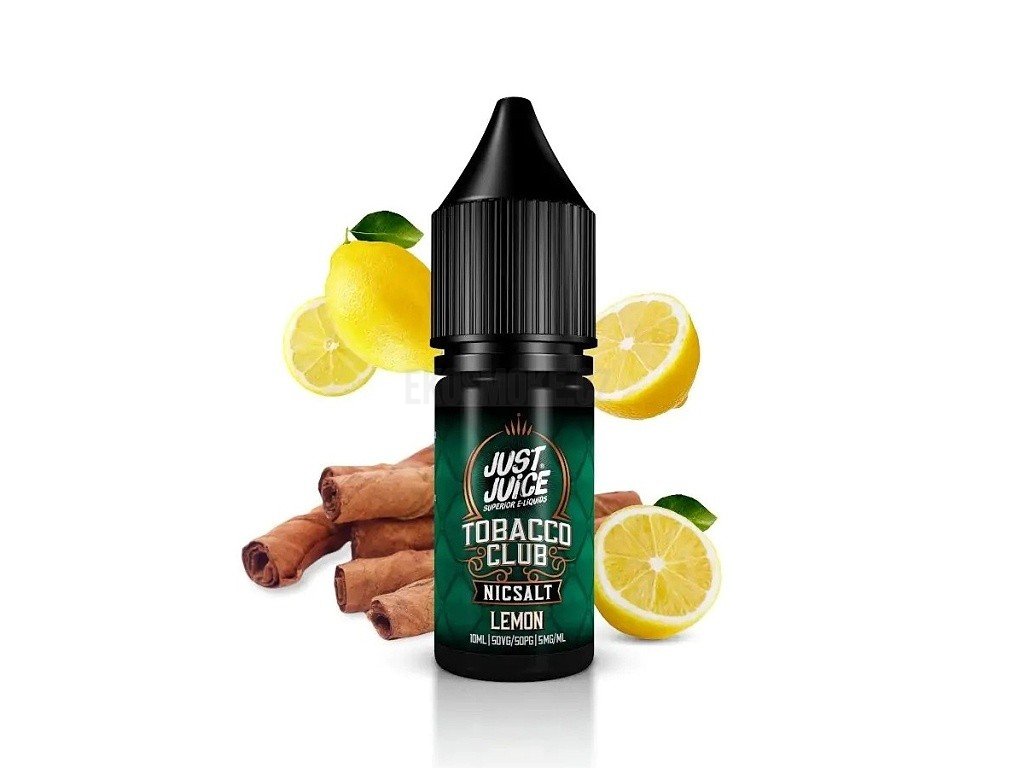Just Juice Salt - E-liquid - Tobacco Lemon (Tabák s citronem) - 11mg, produktový obrázek.