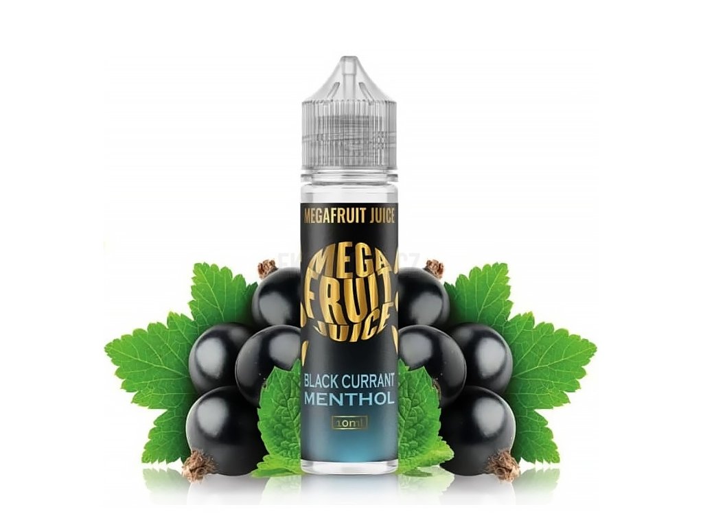Megafruit Juice - S&V - Blackcurrant Menthol (Černý rybíz s mentolem) - 10ml, produktový obrázek.