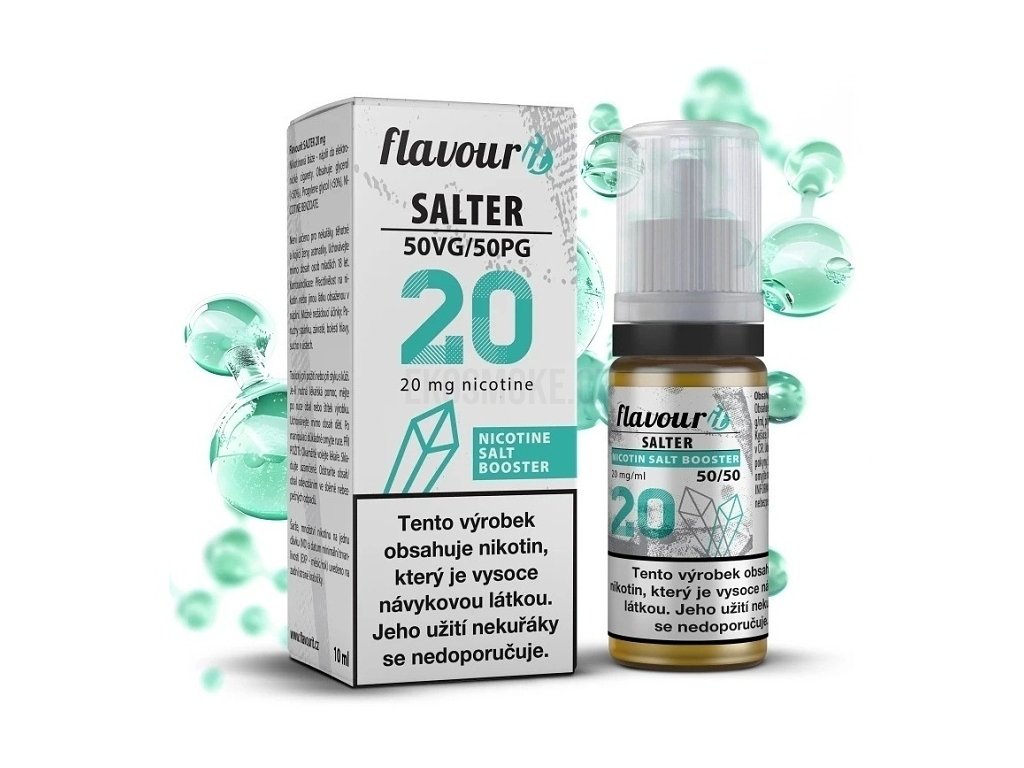 Flavourit SALTER - salt nikotinový booster - 50/50 - 10ml - 20mg, produktový obrázek.