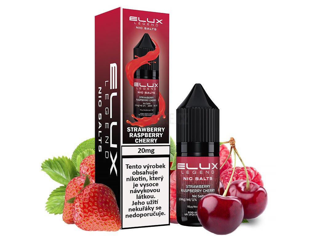 Elux Legend Salts - Strawberry Raspberry Cherry - 20mg, produktový obrázek.