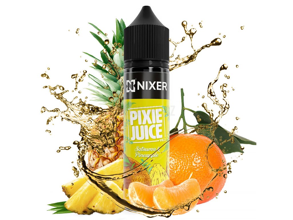 Nixer PIXIE Juice - S&V - Satsuma & Pineapple - 10ml, produktový obrázek.