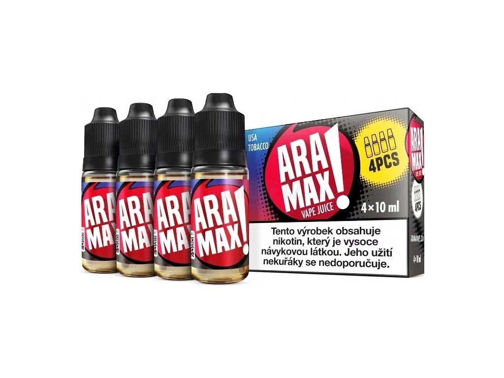 Aramax - USA Tobacco - 4x10ml - 3mg, produktový obrázek.