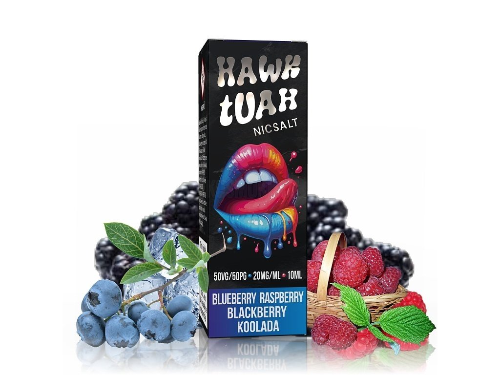 Hawk Tuah Salt - Blueberry Raspberry Blackberry Koolada - 10ml - 20mg, produktový obrázek.