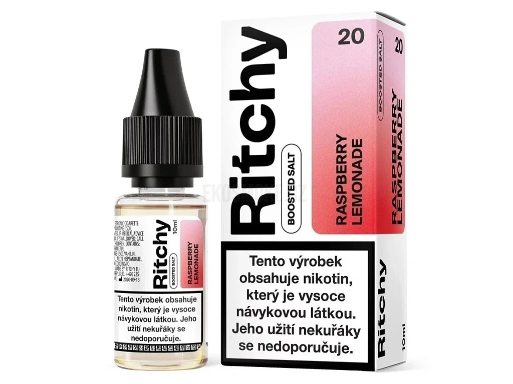 Ritchy - Salt e-liquid - Raspberry Lemonade - 10ml - 20mg, produktový obrázek.