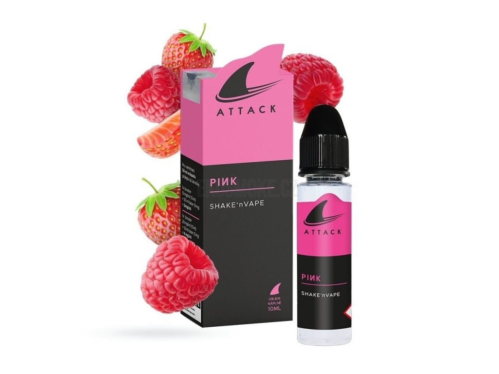 Shark Attack-Shake'n'Vape 10ml Pink, produktový obrázek.