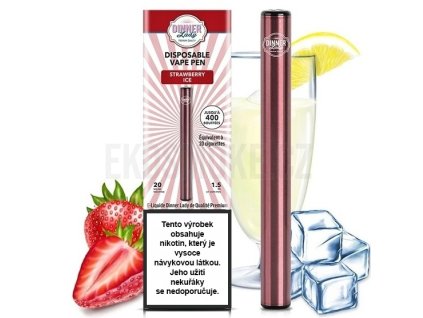 Dinner Lady Vape Pen - Jednorázová cigareta (Strawberry Ice) 20mg 