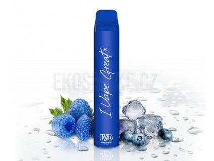 IVG Bar Plus + - Chladivá modrá malina (Blue Raspberry Ice), produktový obrázek.