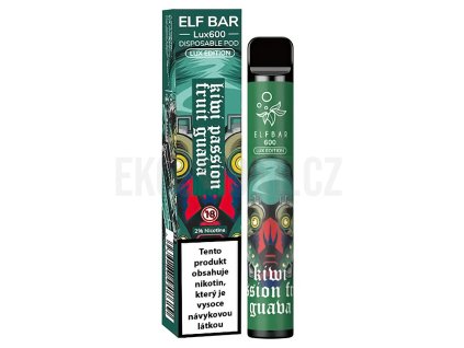 Elf Bar 600 Lux Edition - 20mg - Kiwi Passion Fruit Guava (Kiwi, Marakuja, Kvajáva), produktový obrázek.