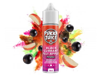 Pukka Juice - Shake & Vape - Blackcurrant Fuji Apple (Černý rybíz a jablko fuji) - 18ml, produktový obrázek.