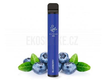 Elf Bar 600 - 0mg - ZERO - Blueberry (Borůvka), produktový obrázek.