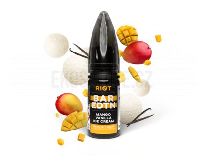 E-liquid Riot BAR EDTN Salt 10ml / 5mg: Mango Vanilla Ice Cream (Mangovo-vanilková zmrzlina)