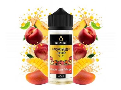 Bombo - Wailani Juice - S&V - Peach and Mango (Broskev a mango) 40ml, produktový obrázek.
