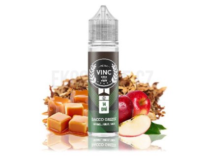 Příchuť VINC S&V: Bacco Green (Tabák s jablkem a karamelem) 12ml