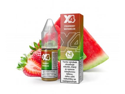 X4 Bar Juice Salt - E-liquid - Strawberry Watermelon (Jahoda a meloun) - 20mg, produktový obrázek.