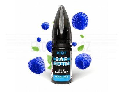 Riot BAR EDTN - Salt e-liquid - Blue Raspberry - 10ml - 10mg, produktový obrázek.