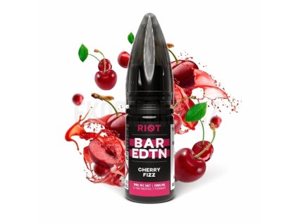 Riot BAR EDTN - Salt e-liquid - Cherry Fizz - 10ml - 20mg, produktový obrázek.